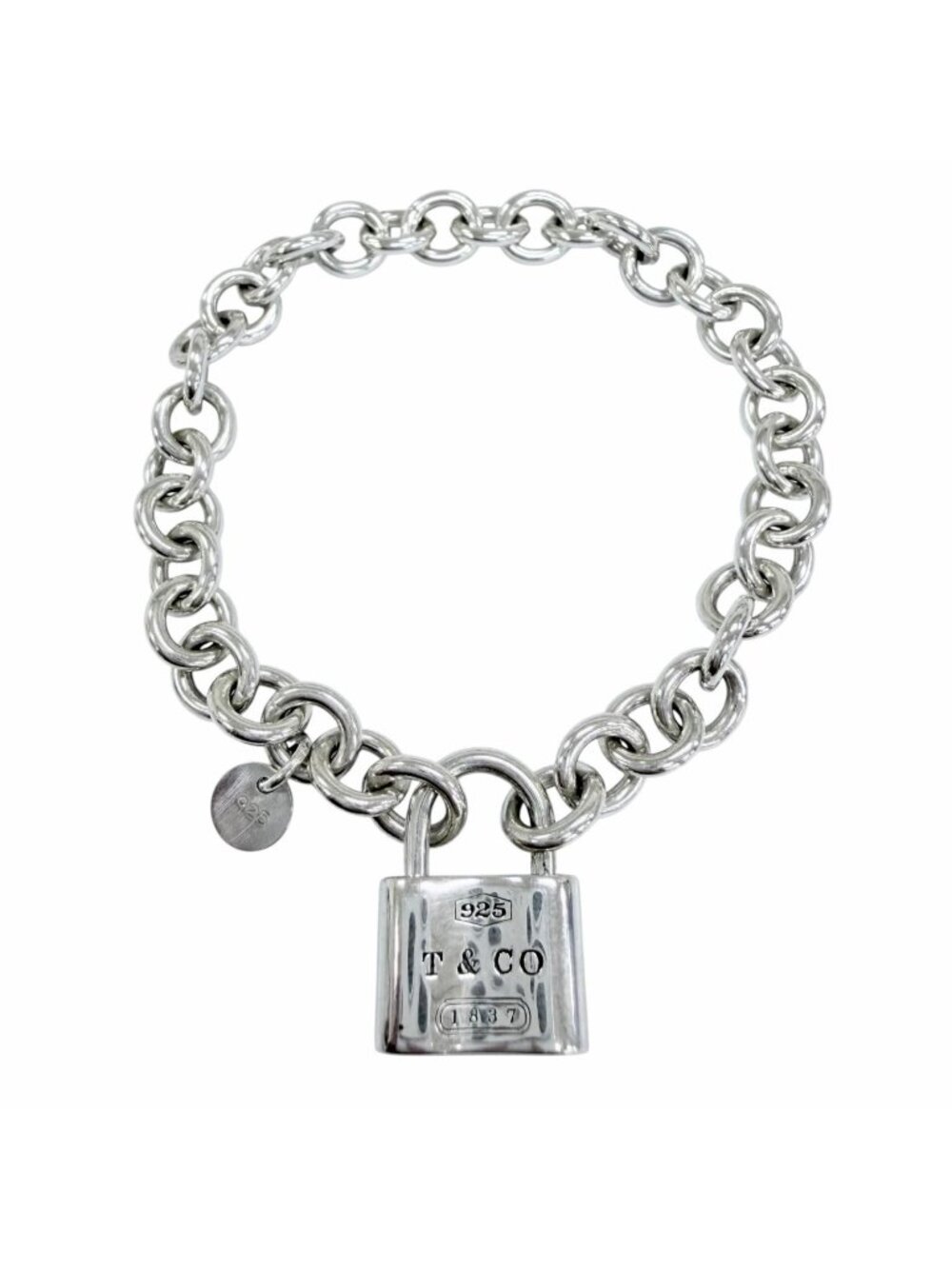 Tiffany & Co 1837 Lock Bracelet 925 Bangle Silver